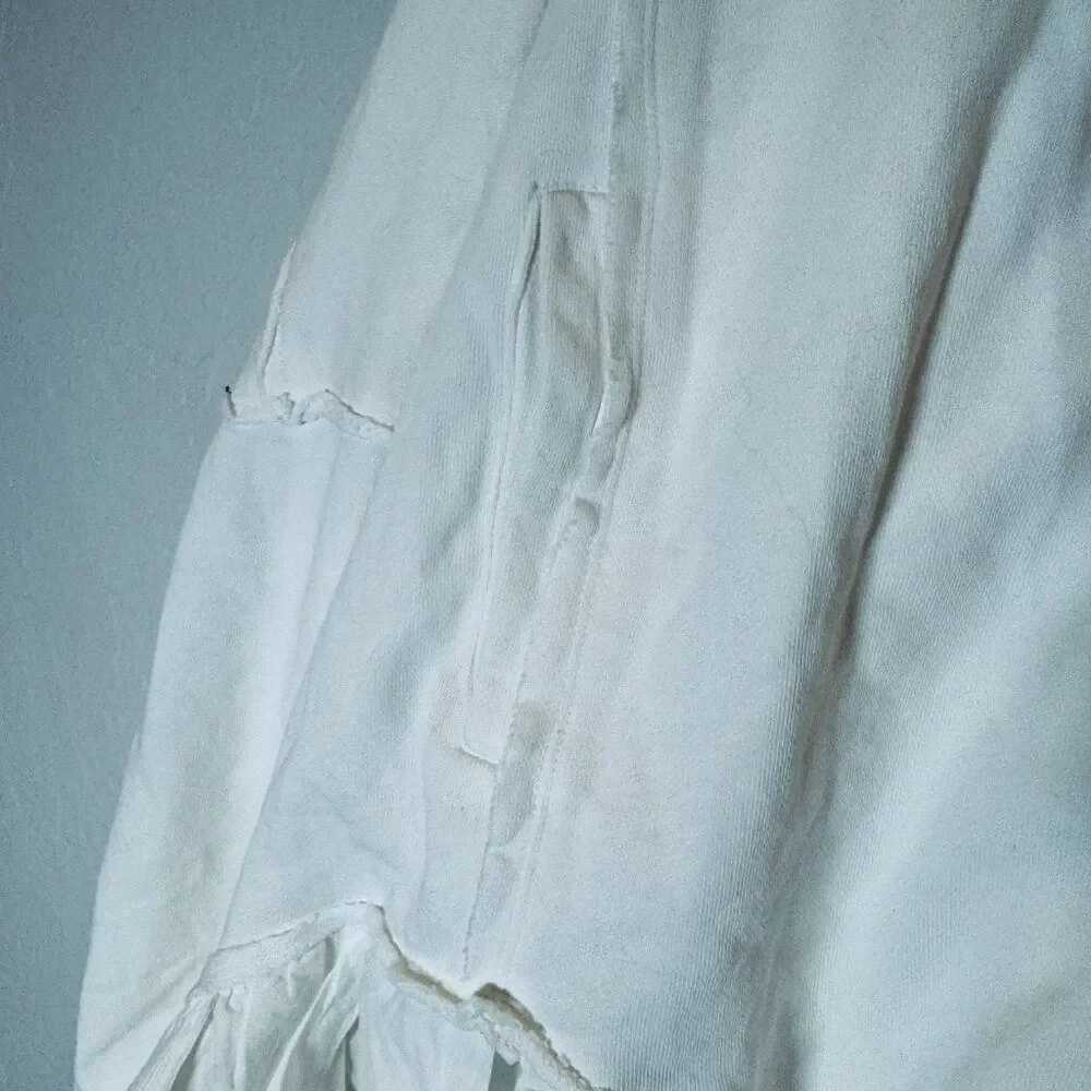 FREE PEOPLE Oversized Tunic Optic White Sweatshirt Shirt Size L NEW WITH TAG - Picture 9 of 13
